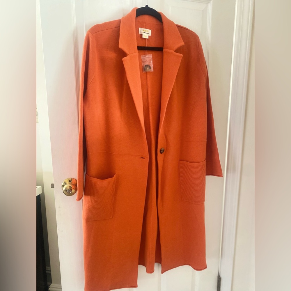 Brand new overcoat orange color